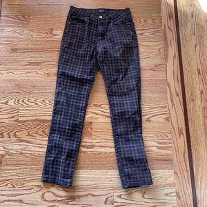 Mens Plaid Jeans